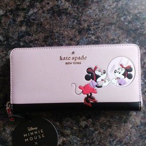 Kate Spade Disney Minnie Mouse large continental wallet